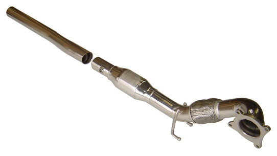 600713 - Remus TT Mk2 2WD 2.0TFSI Downpipe with Racing Cat and Front Silencer